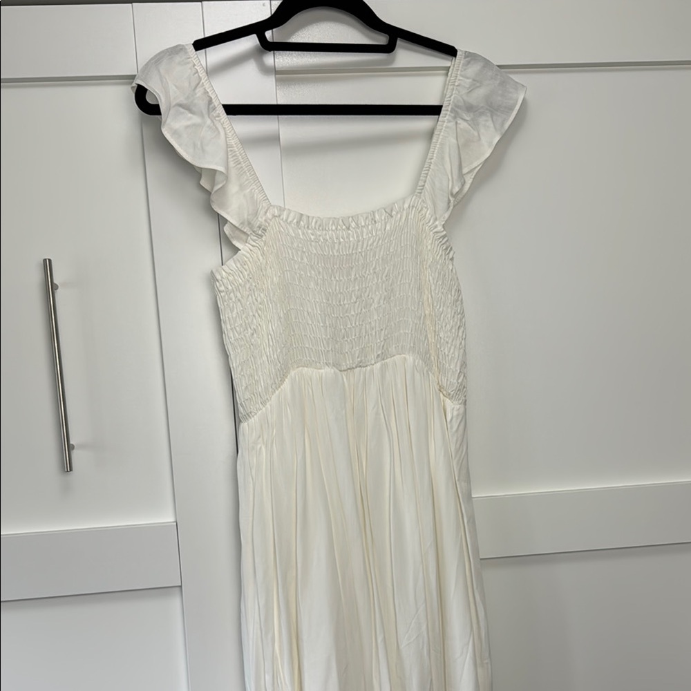 White Ruffled Summer Dress